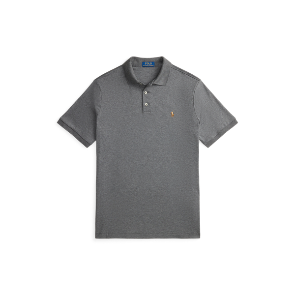 Medium Flannel Heather Classic Fit Soft Cotton Polo Shirt Polo Ralph Lauren 2