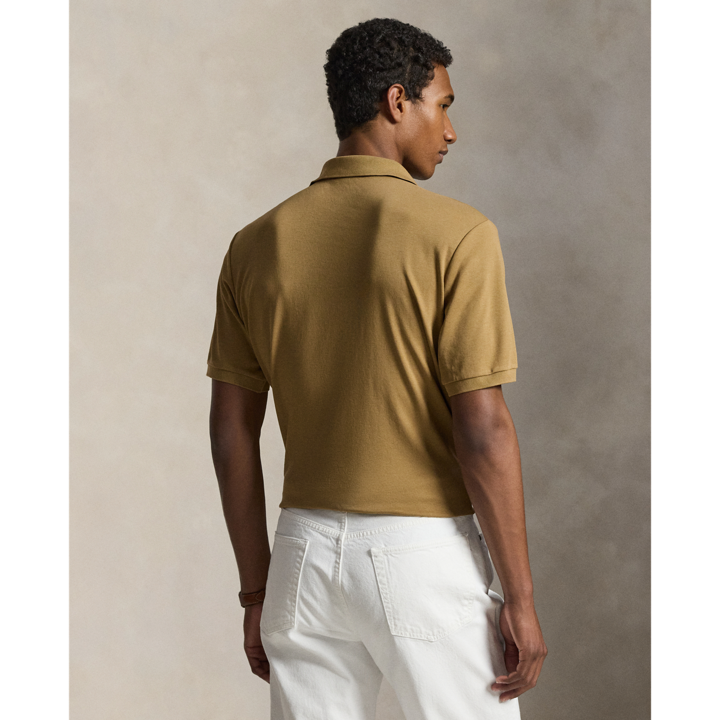 Мужское поло Ralph Lauren Soft Cotton Polo Shirt - All Fits, цвет: Коричневый — фото 2