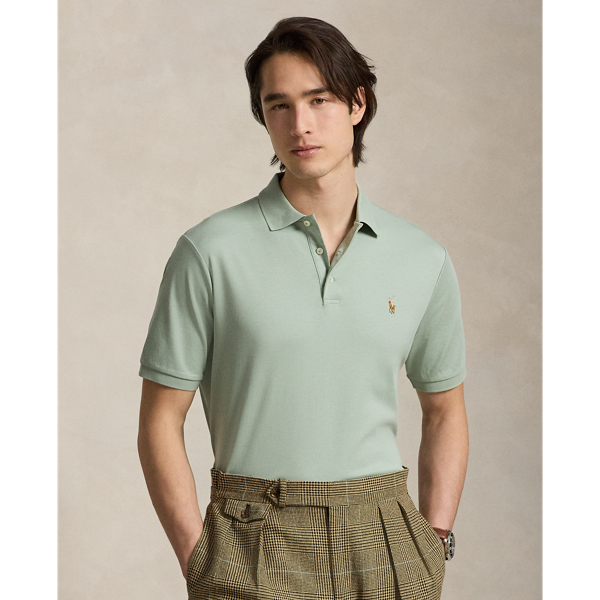 Light Green Classic Fit Soft Cotton Polo Shirt Polo Ralph Lauren 1