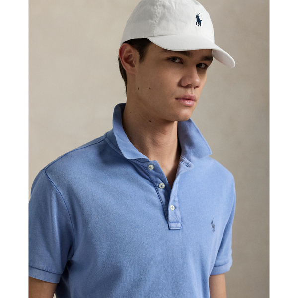 Polo de rizo ultrasuave Custom Slim Fit Polo Ralph Lauren en Azul campus 6
