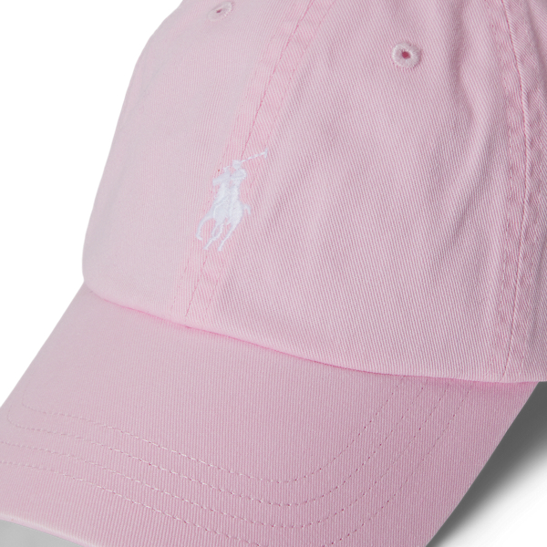 Polo Ralph Lauren 아이코닉 코튼 치노 볼 캡 배스 핑크 & 화이트 퍼플 3