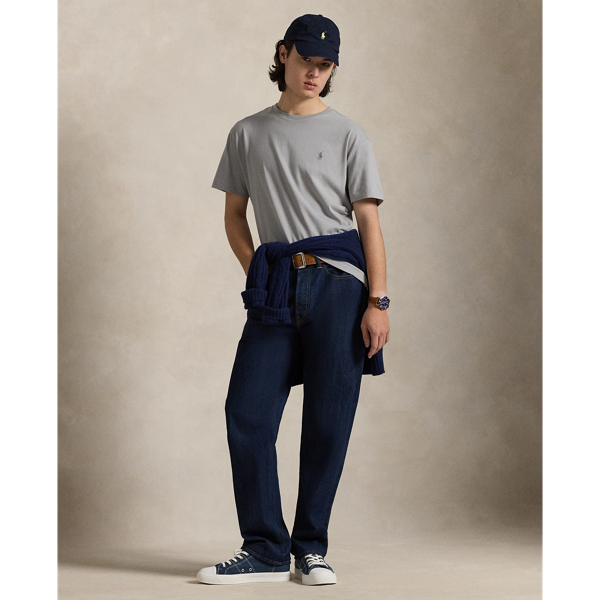 Soft Grey Classic Fit Jersey Crewneck T-Shirt Polo Ralph Lauren 4