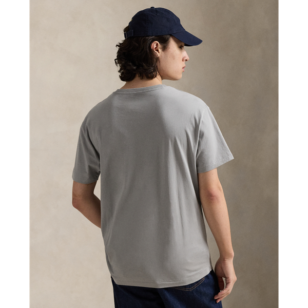 Soft Grey Classic Fit Jersey Crewneck T-Shirt Polo Ralph Lauren 5