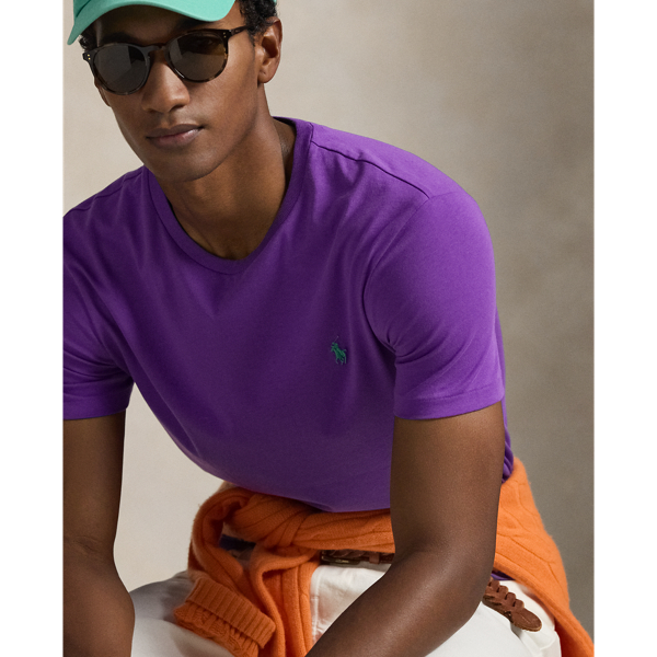 Cabana Purple Classic Fit Jersey Crewneck T-Shirt Polo Ralph Lauren 6