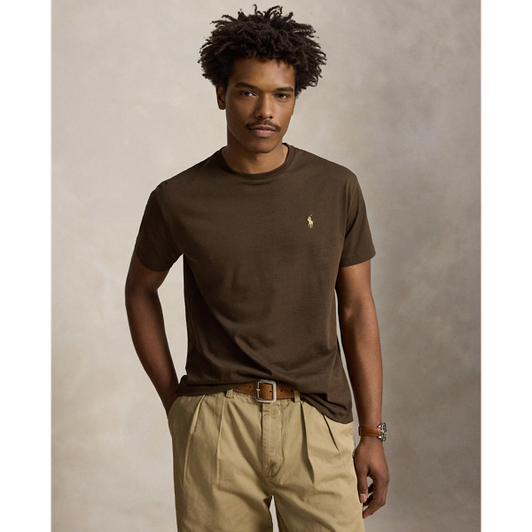 Nutmeg Brown Classic Fit Jersey Crewneck T-Shirt Polo Ralph Lauren 1