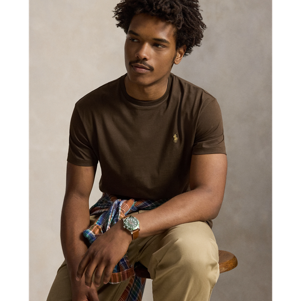 Nutmeg Brown Classic Fit Jersey Crewneck T-Shirt Polo Ralph Lauren 7