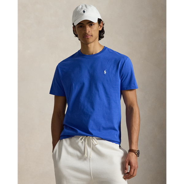 New Iris Blue Classic Fit Jersey Crewneck T-Shirt Polo Ralph Lauren 1