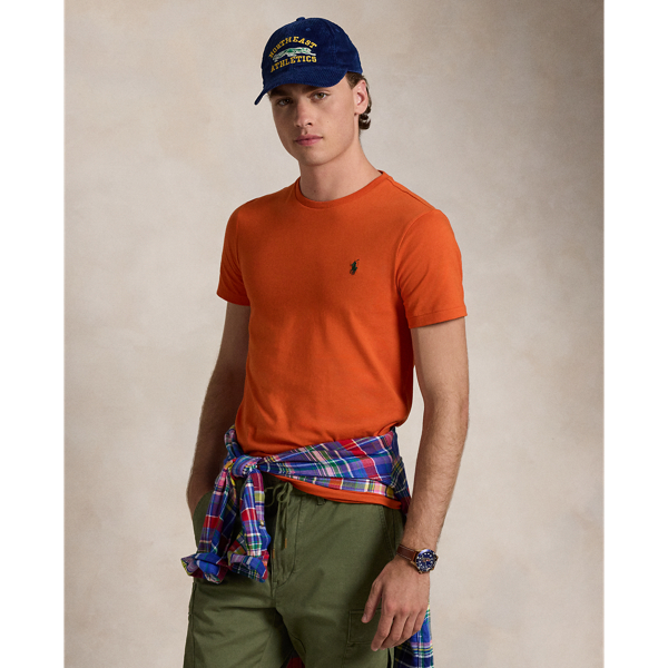 Men s Orange Designer T Shirts Ralph Lauren UK