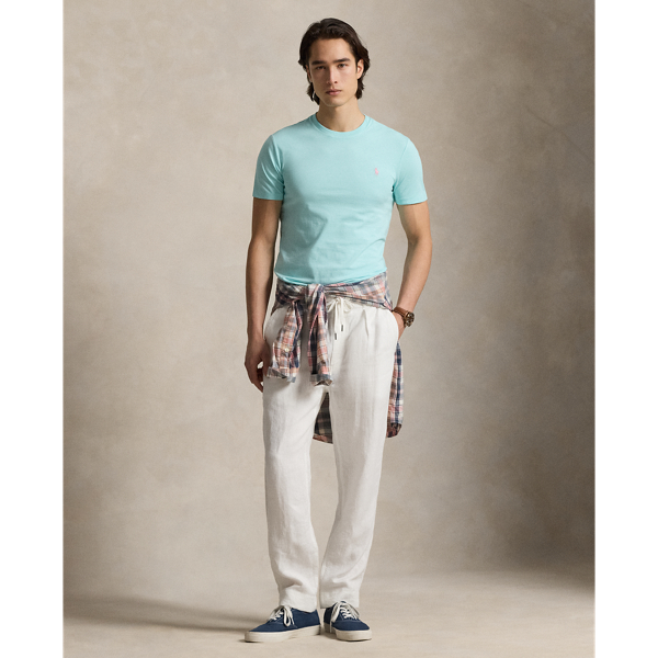 New Aqua Custom Slim Fit Jersey Crewneck T-Shirt Polo Ralph Lauren 4