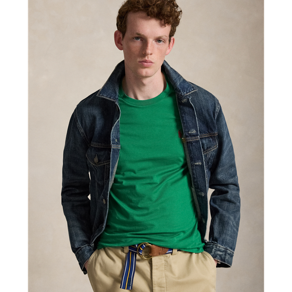 Custom-Slim-Fit Jersey-T-Shirt Polo Ralph Lauren in Erin-Gr&uuml;n 7