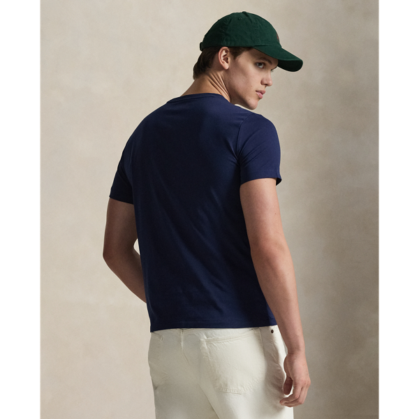 Newport Navy Custom Slim Fit Jersey Crewneck T-Shirt Polo Ralph Lauren 5