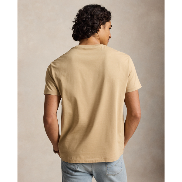 T-shirt &agrave; col rond jersey Custom Slim Polo Ralph Lauren en Kaki vintage 5