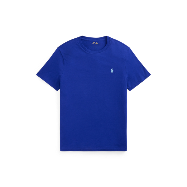 T-shirt &agrave; col rond jersey Custom Slim Polo Ralph Lauren en Azur classique 2