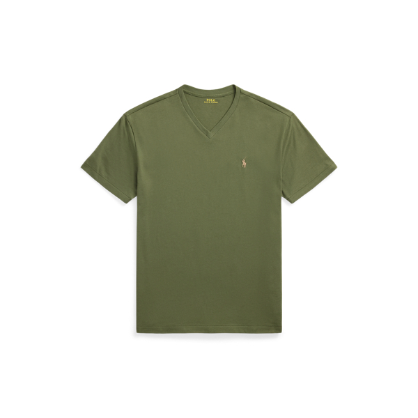 Men s Classic Fit Jersey V Neck T Shirt Ralph Lauren