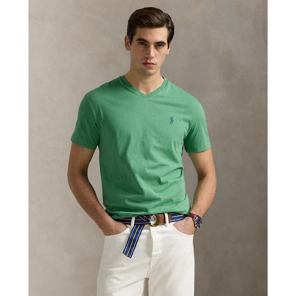 Men's Classic Fit Jersey V-Neck T-Shirt | Ralph Lauren