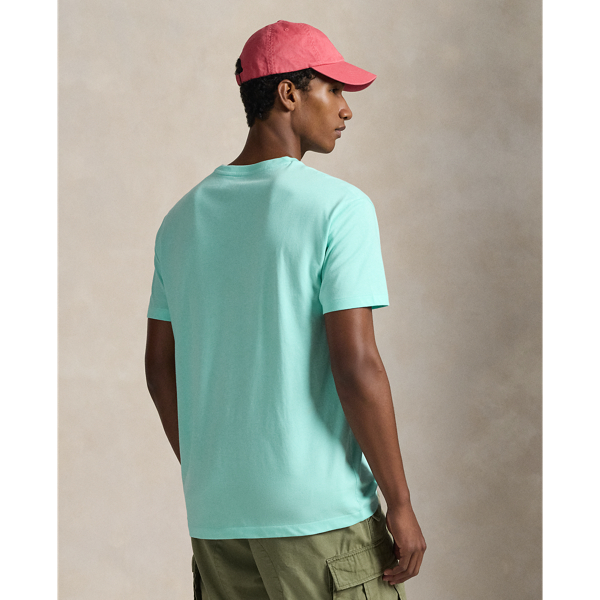New Aqua Classic Fit Jersey V-Neck T-Shirt Polo Ralph Lauren 5