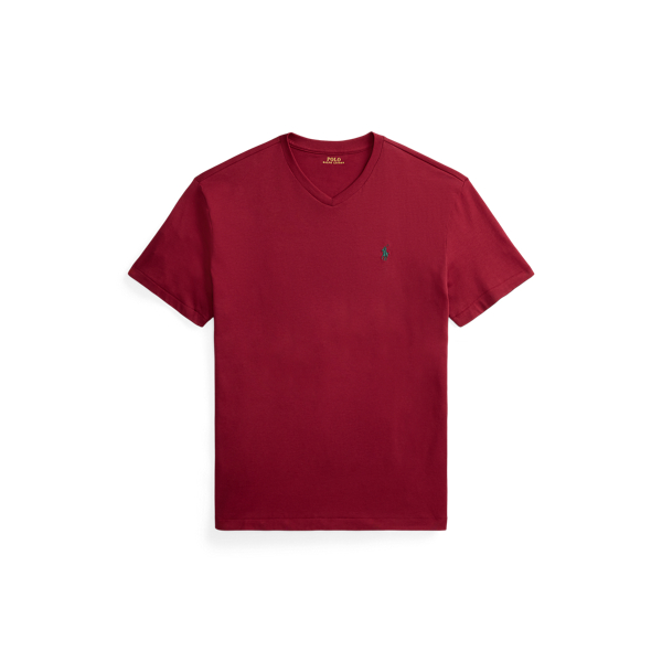 Heritage Red Classic Fit Jersey V-Neck T-Shirt Polo Ralph Lauren 2