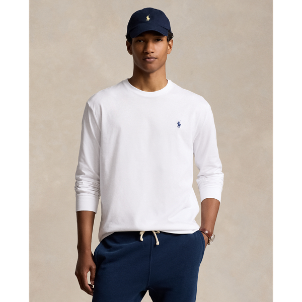 White Classic Fit Jersey Long-Sleeve T-Shirt Polo Ralph Lauren 1