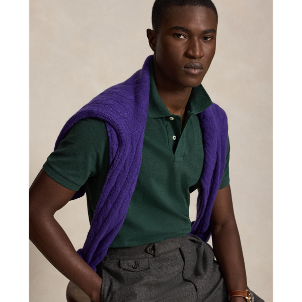 Das legend&auml;re Piqu&eacute;-Poloshirt Polo Ralph Lauren in Schottische Kiefer mel. 7