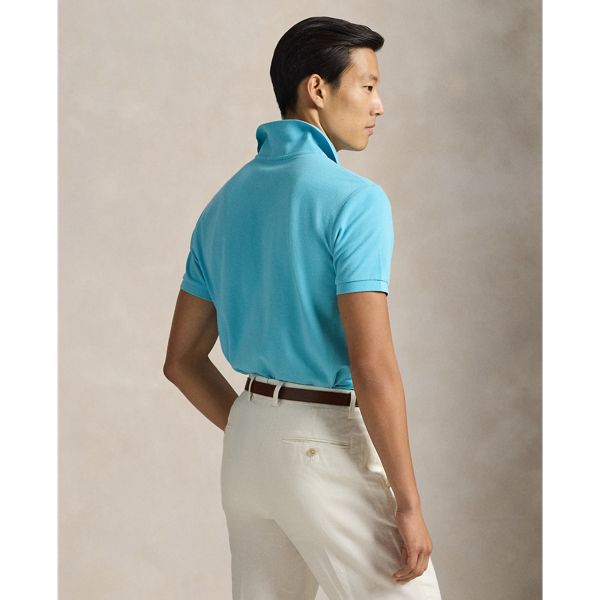 Perfect Turquoise The Iconic Custom Slim Fit Mesh Polo Polo Ralph Lauren 5