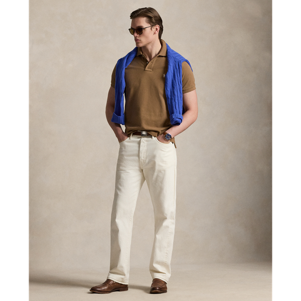 RL Brown The Iconic Custom Slim Fit Mesh Polo Polo Ralph Lauren 4