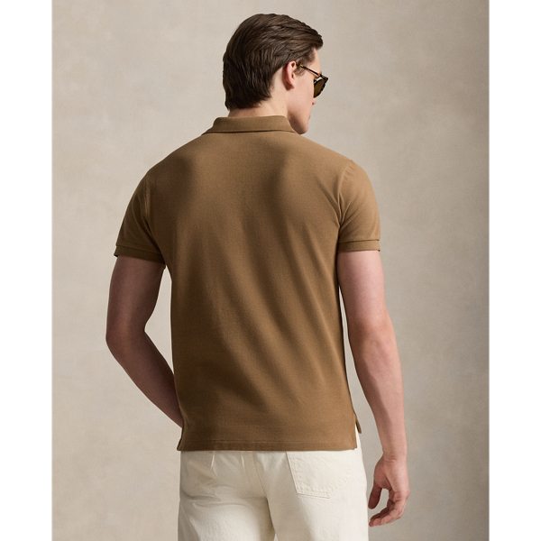 RL Brown The Iconic Custom Slim Fit Mesh Polo Polo Ralph Lauren 5