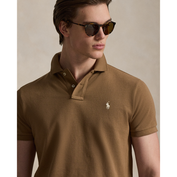 RL Brown The Iconic Custom Slim Fit Mesh Polo Polo Ralph Lauren 6