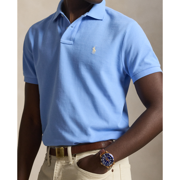 L'iconica polo in piqu&eacute; Polo Ralph Lauren in Laguna blu 6