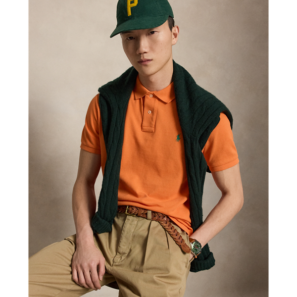 Le polo iconique en coton piqu&eacute; Polo Ralph Lauren en Orange Kona 7
