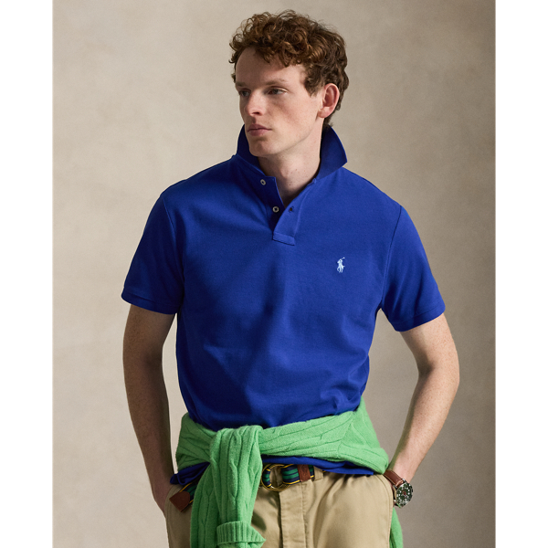 Classic Azure The Iconic Mesh Polo Shirt Polo Ralph Lauren 1