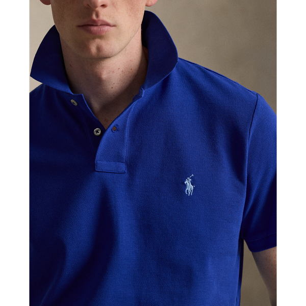 Classic Azure The Iconic Mesh Polo Shirt Polo Ralph Lauren 6