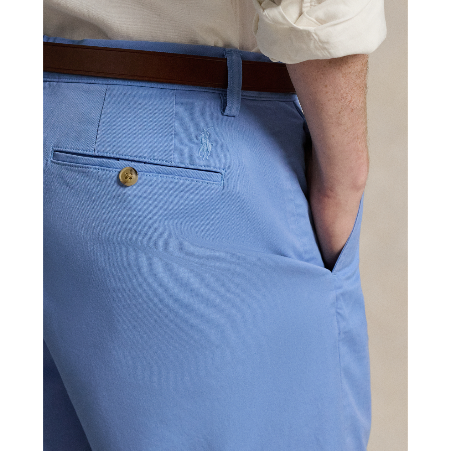Шорты Ralph Lauren 9-Inch Bedford Classic Fit Chino, цвет: Синий — фото 3