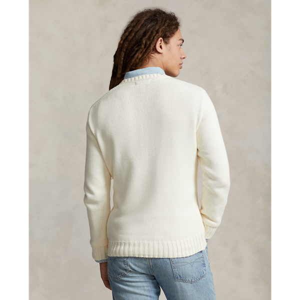 The Iconic Flag Sweater Polo Ralph Lauren in Creme 5