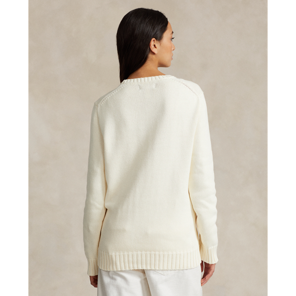 The Iconic Flag Sweater Polo Ralph Lauren in Creme 6