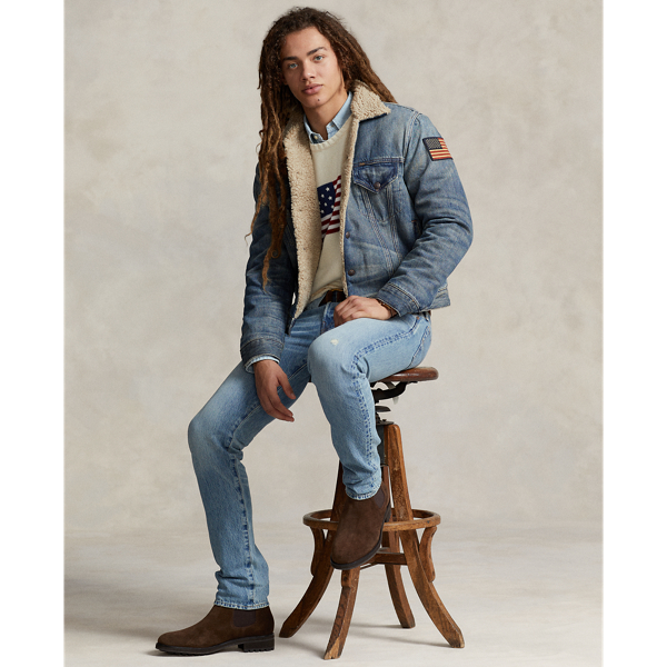 The Iconic Flag Sweater Polo Ralph Lauren in Creme 9