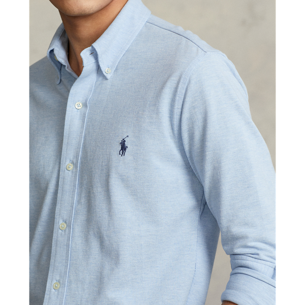 Federleichtes Custom-Slim-Fit Hemd Polo Ralph Lauren in B&uuml;roblau meliert 6