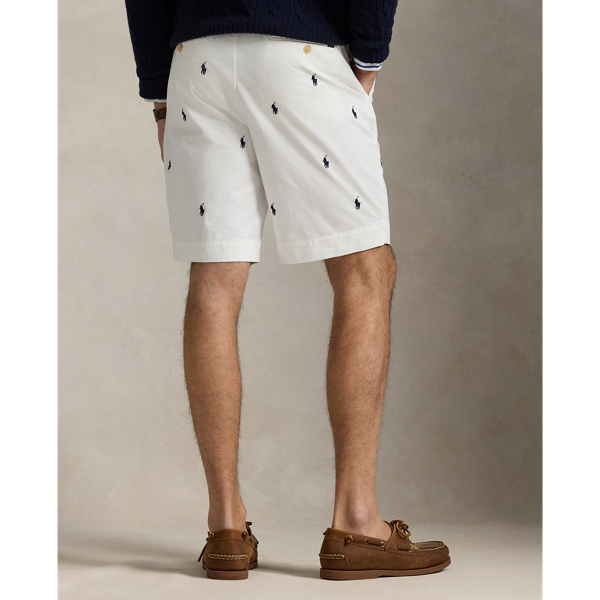 White/Navy 9-Inch Stretch Classic Fit Chino Short Polo Ralph Lauren 5