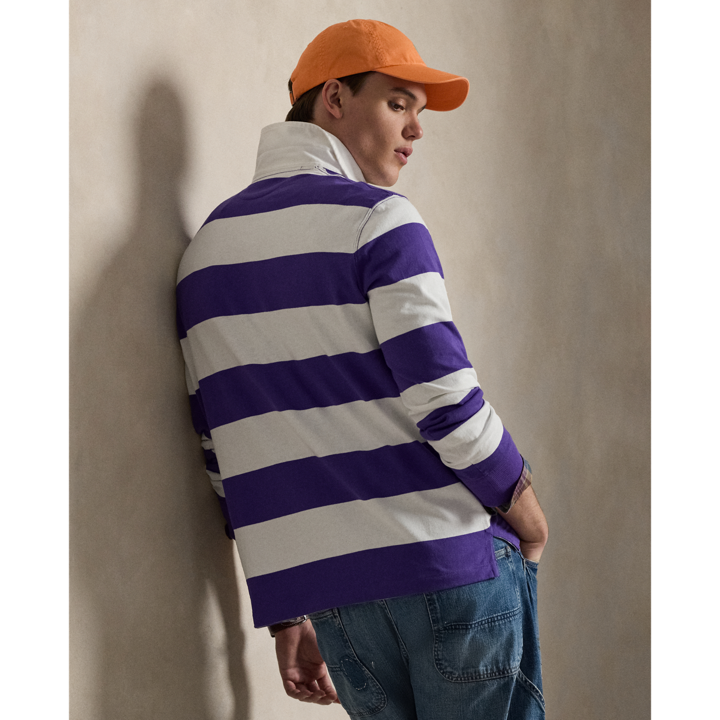 Рубашка Ralph Lauren The Iconic Rugby Shirt, цвет: Фиолетовый — фото 2
