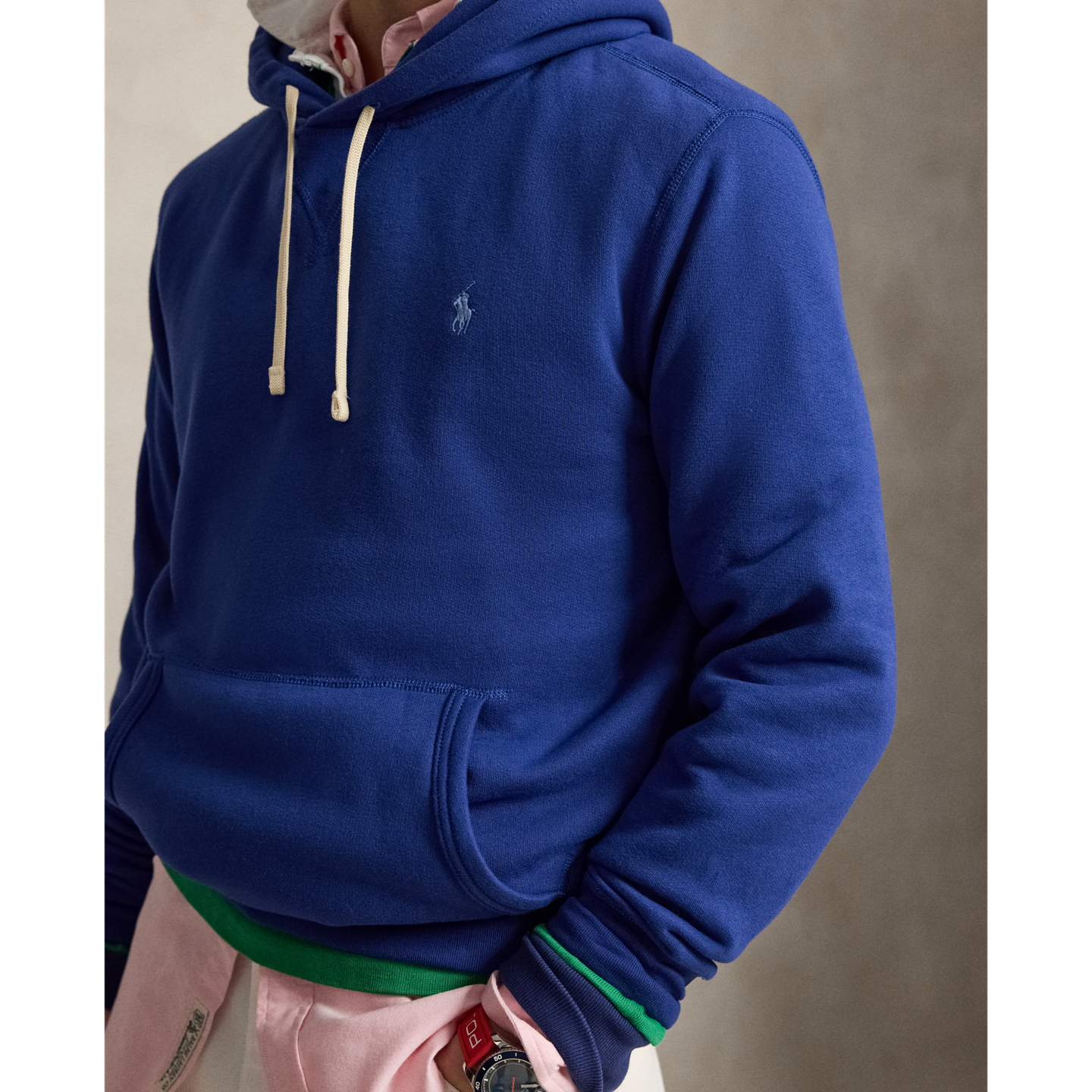 Мужское худи Ralph Lauren The RL Fleece, цвет: Синий, вариант 1 — фото 3