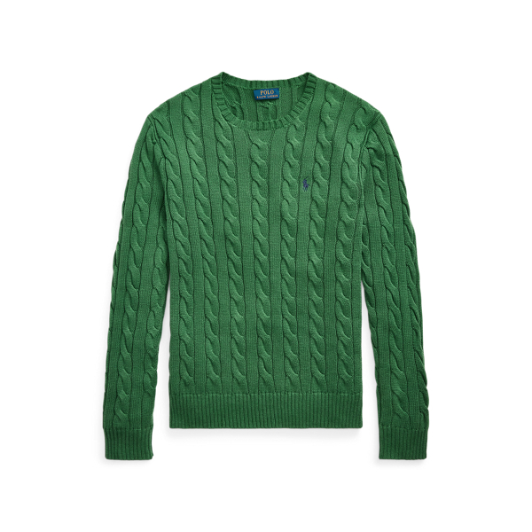 Cable-Knit Mineral-Dyed Cotton Sweater