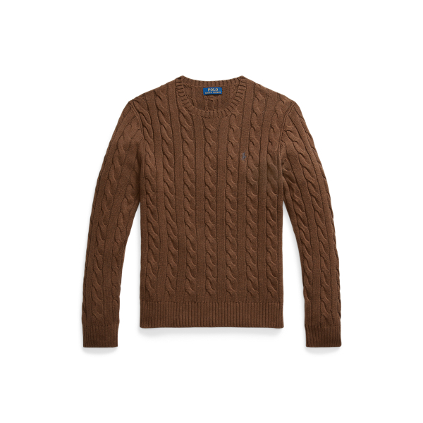 Pull en coton torsadé Polo Ralph Lauren en Brun café 2