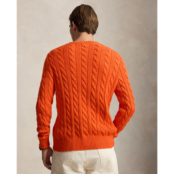 Sailing Orange Cable-Knit Cotton Sweater Polo Ralph Lauren 5