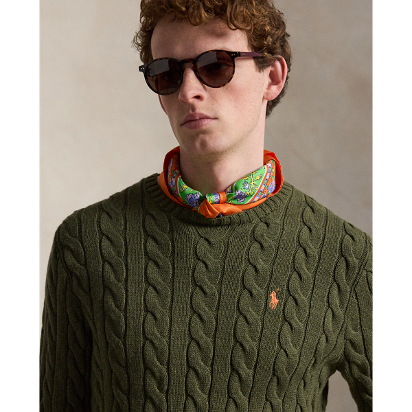 Garden Trail Heather Cable-Knit Cotton Jumper Polo Ralph Lauren 6