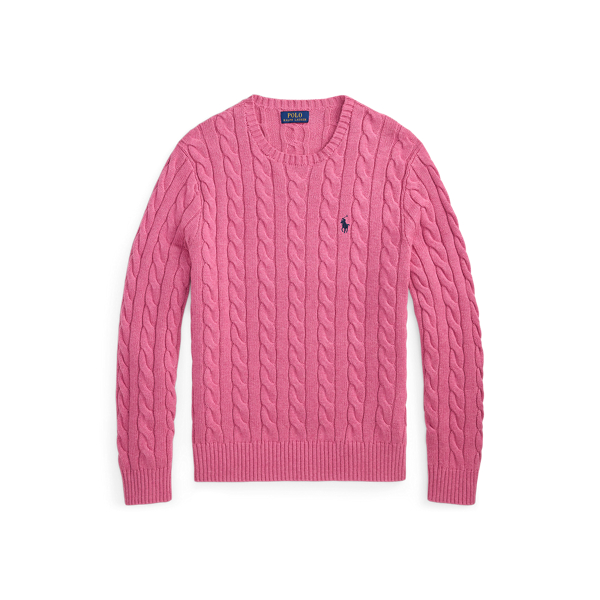 Baumwollpullover mit Zopfmuster