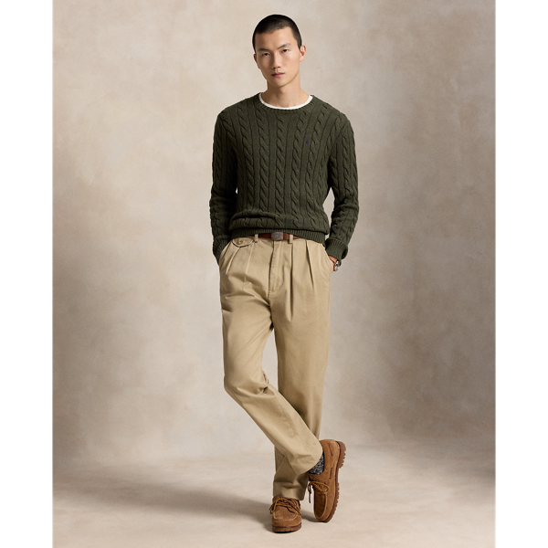 Cable-Knit Cotton Sweater