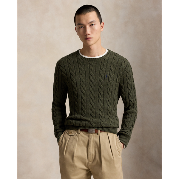 Cable-Knit Cotton Sweater