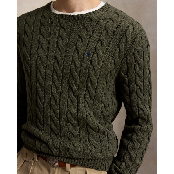 Cable-Knit Cotton Sweater