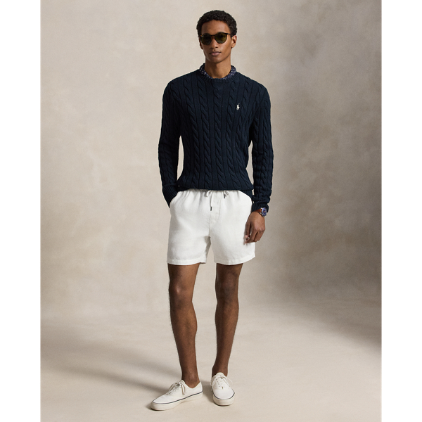 Hunter Navy Cable-Knit Cotton Sweater Polo Ralph Lauren 4