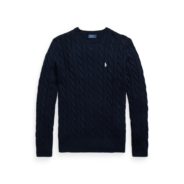 Hunter Navy Cable-Knit Cotton Jumper Polo Ralph Lauren 2