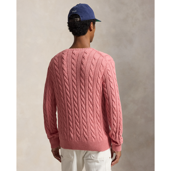 Baumwollpullover mit Zopfmuster